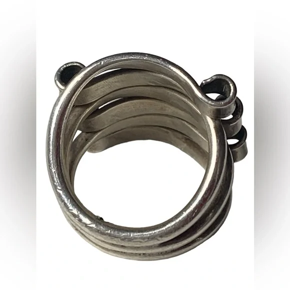 Vintage Modernist Design Sterling Silver Ring Women’s Jewelry Ring - Picture 3 of 8